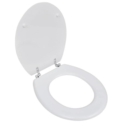 Capac WC, alb, MDF, model simplu foto