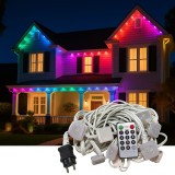 Instalatie EAVE lumini permanente streasina 20 led pixel RGBW 15m programe telecomanda