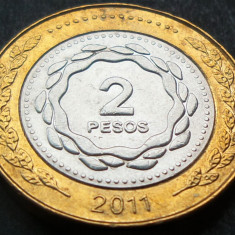 Moneda bimetal 2 PESOS - ARGENTINA, anul 2011 *cod 5316