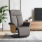 vidaXL Fotoliu rabatabil cu suport de picioare, gri taupe, textil 356526