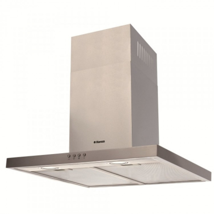 Hota decorativa Hansa OKP631TH, 1 motor, putere 270 W, capacitate de absorbtie 620 mc/h, 60 cm, inox