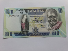 Zambia 10 kwacha 1988-UNC foto