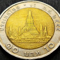 Moneda bimetalica 10 BAHT - THAILANDA, anul 2001 * cod 1181 A