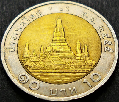 Moneda bimetalica 10 BAHT - THAILANDA, anul 2001 * cod 1181 A foto