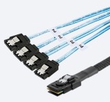 Cablu miniSAS SFF-8087 la 4 SATA 98cm Nou pentru Datacenter