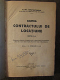 ASUPRA CONTRACTULUI DE LOCATIUNE-N.JAC.CONSTANTINESCU