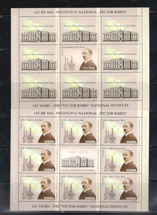 ROMANIA 2012 - ZIUA MARCII POSTALE, MINICOLI, MNH - LP 1947d