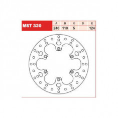 Disc frână fix spate, 240/110x5mm 6x124mm, diametru gaură de centrare 6,5mm, spacing 0 compatibil: BMW F 650/650 /650 Xmoto/650CS (Scarv.)/650CS ABS (