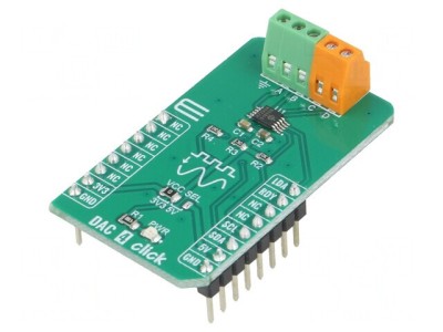 Placă Prototip DAC 4 Click MCP4728 GPIO I2C foto