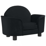Cumpara ieftin Pat de caini, negru, 66x40x45 cm, catifea