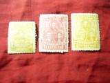 Serie mica Ecuador - 1896 Partidul Liberal , 1c , 10c si 1s , sarniera, Nestampilat