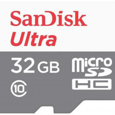Card de memorie SanDisk Ultra microSDHC SDSQUNR-032G-GN3MN, 32GB, UHS-I, Clasa 10