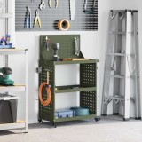 Cumpara ieftin Cărucior pentru unelte cu raft Olivengr&oslash;nn 65 x 35 x 111 cm