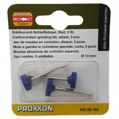 Set biaxuri din corindon in forma de disc de Micromot Proxxon PRXN28783, O13mm, 3 bucati foto