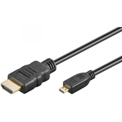 Cablu HDMI - micro HDMI D tata 1.4V ecranat, 1.5 m, contacte aurite foto