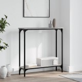 Cumpara ieftin Măsuță consolă, gri sonoma, 75x22,5x75 cm, lemn prelucrat