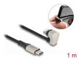 Cablu USB 2.0 type C la iPhone Lightning MFI drept/unghi 180 grade 1m, Delock 80025