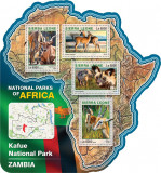 SIERRA LEONE 2016 - Fauna, parc Zambia (2)/ set complet - colita+bloc MNH, Nestampilat