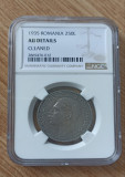 ROMANIA 250 Lei 1935 , capsulata NGC -&gt; AUNC Details . Patina superba ! rara