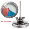 Termometru Inox Gratar Afumatoare Cuptor Barbeque 0-300&deg;C - Ideal si pt. Boiler/Etuva, Diametru 52mm, Prindere cu Piulita