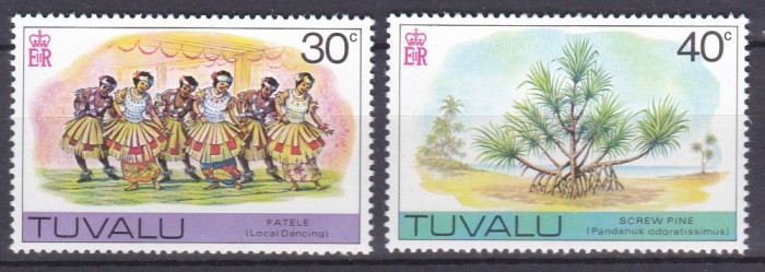DB1 Tuvalu 1978 Dans Traditional 2 v. MNH