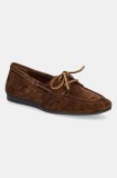 Vagabond Shoemakers mocasini din piele intoarsa HILLARY femei, culoarea maro, cu toc plat, 5925-440-89