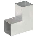 Gossi conector de grinda, forma l, 91 x 91 mm, metal galvanizat