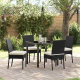 VidaXL Set de masă pentru grădină 5 pcs Negru Rattan poli 3379206