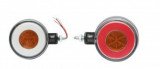 Lampa Semnalizare LED Neon Camion Remorca Oglinda Pablo Rosu/Alb 12-24V Diametru 9.5cm