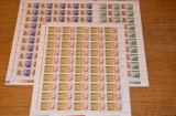 ANIVERSARI P[ERSONALITATI .2001 LP.1544 MNH, 50 SERII TIRAJ 531.450, Nestampilat