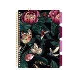 Caiet cu Spirala si Separatoare Strigo Pads Project Book Flori B5, Matematica, Verde