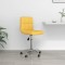 vidaXL Scaun de birou pivotant, galben muștar, material textil 334320