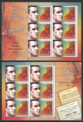 Romania 2023 Mi 8231 klb I+II MNH - Anul Ciprian Porumbescu foto