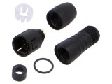 Conector circular 620 60V PIN 8 mufă tată lipire pe cablu 1A