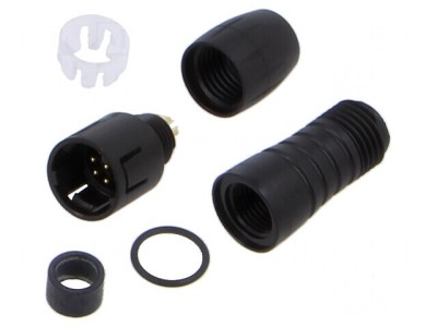 Conector circular 620 60V PIN 8 mufă tată lipire pe cablu 1A foto