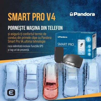 Kit pornire motor Ford Fusion 2002-2012, aplicatie telefon 4G, GPS (montaj inclus) - Pandora Smart Pro V4 cu taguri CarStore Technology