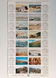 ✅(V) Danemarca Hafnia &#039;76,coala RARA de viniete-primele 16 oficii Groenlanda,MNH