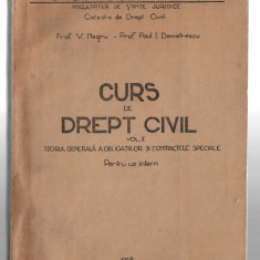 Curs de drept civil vol. II V. Negru/ Paul I. Demetrescu, 1958, Univ. Ioan Cuza