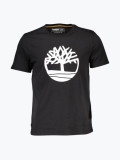 Cumpara ieftin Tricou barbati din bumbac organic cu imprimeu cu logo si croiala Regular fit, Negru, L, Timberland