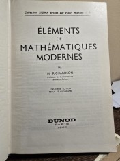 Elements de mathematiques modernes - M. Richardson