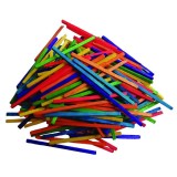 Betisoare din lemn pentru activitati crafts, diverse culori, mici chibrit,150 bucati set