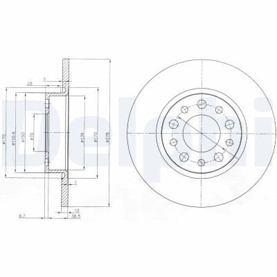 DELPHI BG3994 Disc frana foto