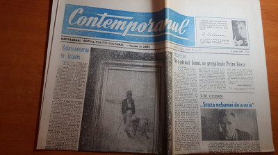 ziarul contemporanul 9 martie 1990-interviu emil cioran foto