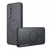 Husa MagSafe pentru Samsung Galaxy S26 Plus S947, Techsuit, PureFrost, Neagra Satinata