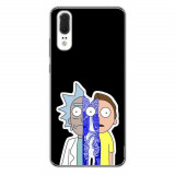 Husa compatibila cu Huawei P20 Silicon Gel Tpu Model Rick And Morty Connected