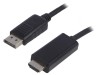Cablu DisplayPort la HDMI 1m Negru