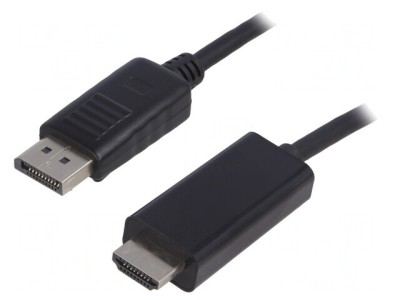 Cablu DisplayPort la HDMI 1m Negru foto
