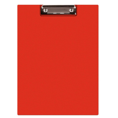 Clipboard Q-CONNECT A4 Dublu cu Buzunar, 230x350mm, Carton Plastifiat si Clip de Prindere Metalic, Capacitate 50 Coli, Culoare Rosie, Clipboarduri Dub foto