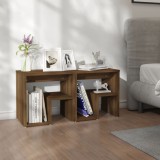 VidaXL Noptiere, 2 buc., stejar maro, 40x30x40 cm, lemn prelucrat