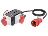Tablou Electric AS SCHWABE 5G1,5mm2 Negru 1,5m 3 Prize 16A Cod 60526